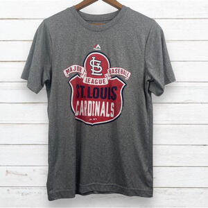 MLB St‎ Louis Cardinals Baseball Gray Short Sleeve T-Shirt Boys Large 14/16